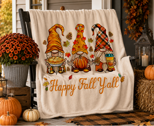Happy Fall Y'all - Halloween Blankets